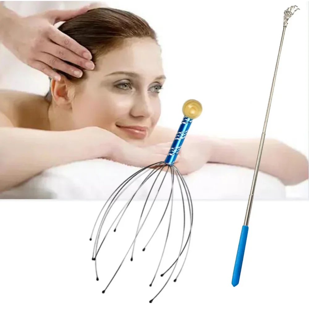 

Металлический массажер-Осьминог для релаксации кожи головы