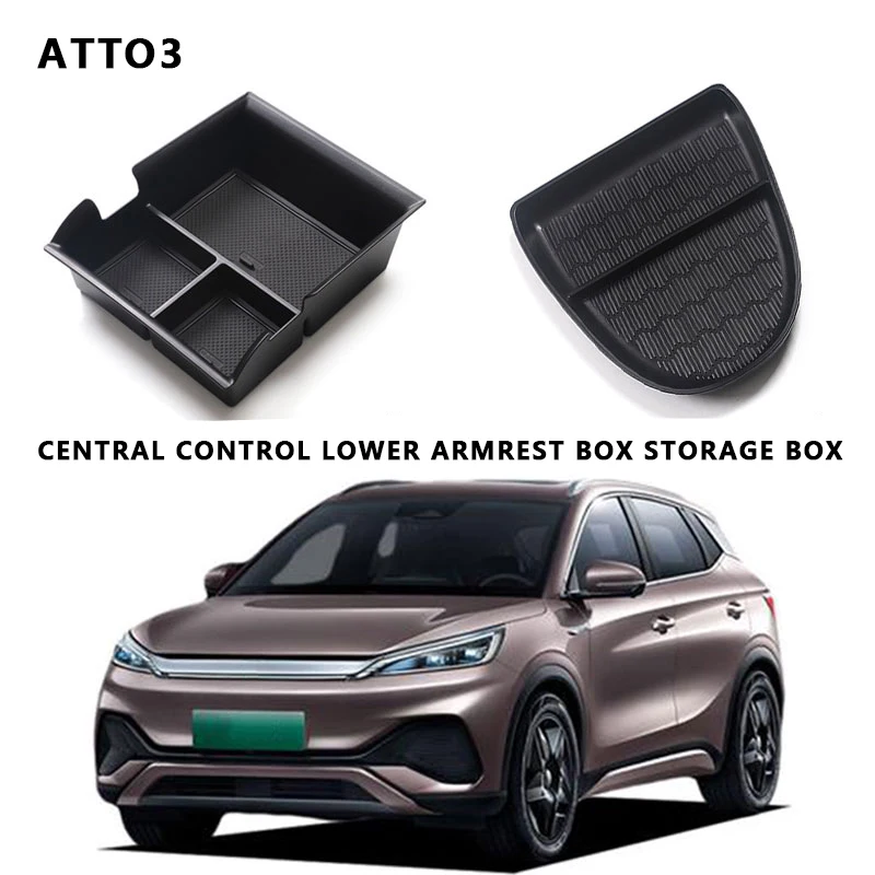 

For BYD Atto 3 EV Yuan Plus 2022 2023 Interior Organizer Storage Box Tray Side Door Handle Armrest Central Control Storage Case