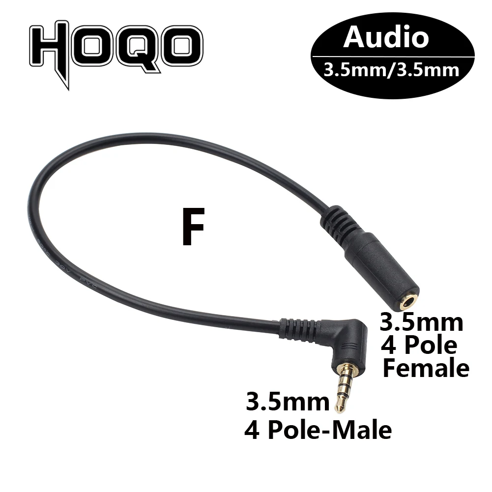 Аудиокабель с разъемом 3,5 мм, 4-контактный штекер trrs-штекер trrs, штекер/гнездо, кабель с прямым углом 90 градусов для наушников