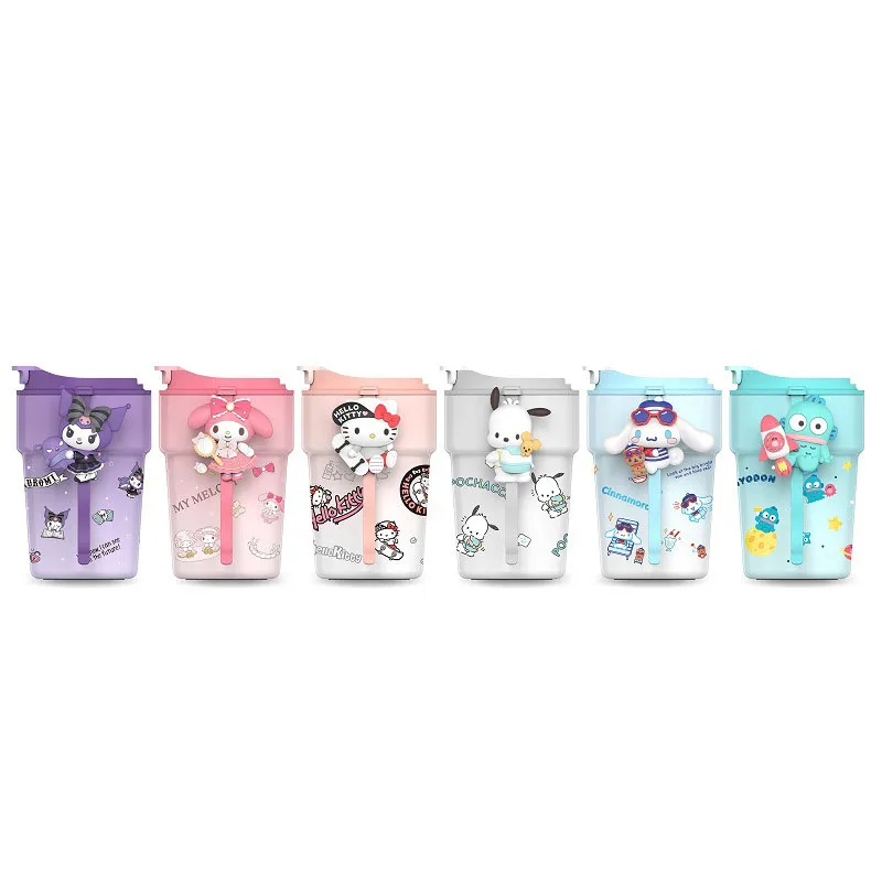 

380 мл Kawaii Hello Kitty Kuromi My Melody 316 оригинальный термос чашка аниме Sanrio Девочка Сердце Милая прямая Питьевая кофейная чашка подарок