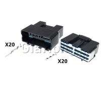 1 set 20 ways car low current electric wire unsealed socket 6098 7358 auto male female connector 6098 7361 automobile parts