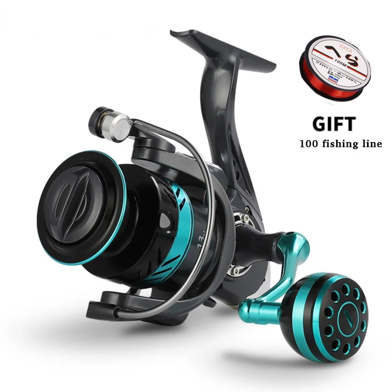 

DK 1000-7000 Spinning Fishing Reel 10kg Power 5.2:1 Gear Ratio Metal Spool Spinning Reel Saltwater Reel CNC Rocker
