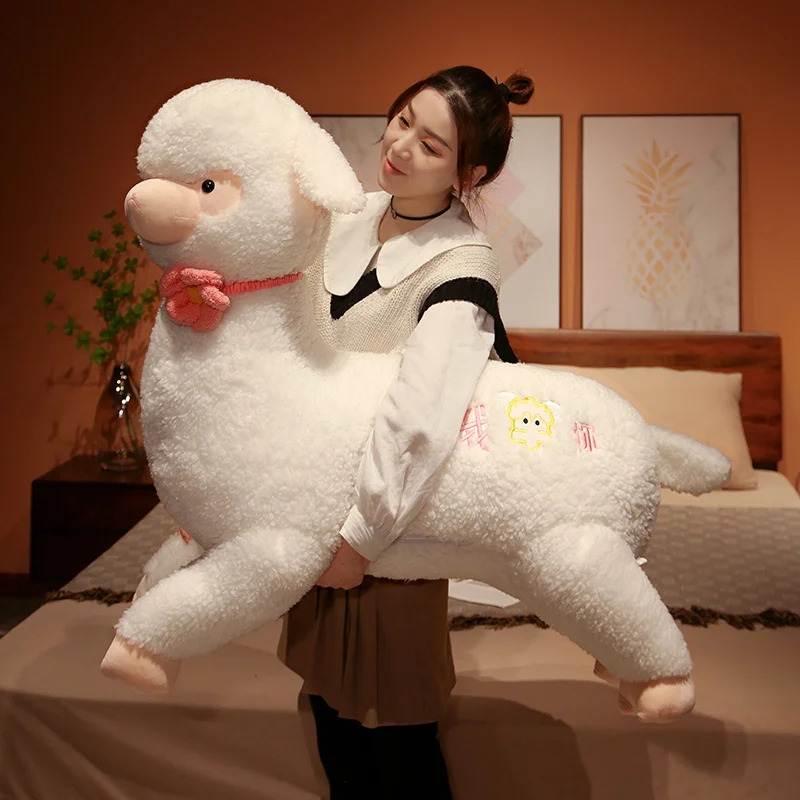 

50/70cm Stuffed Soft Super Cute Alpaca Plush Toy Giant Cartoon Fluffy Sheep Doll Nice Birthday Gift For Girl Kids Children