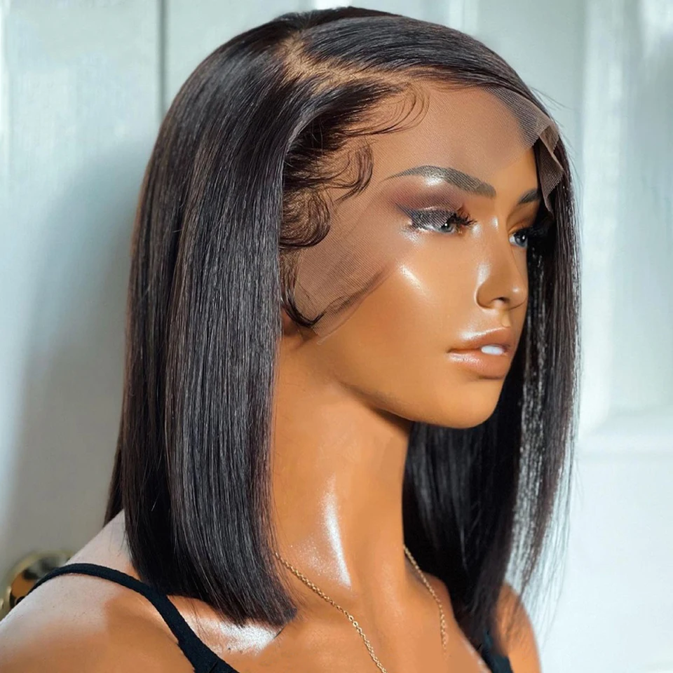 Парики из человеческих волос бразильские прямые парики боб для женщин