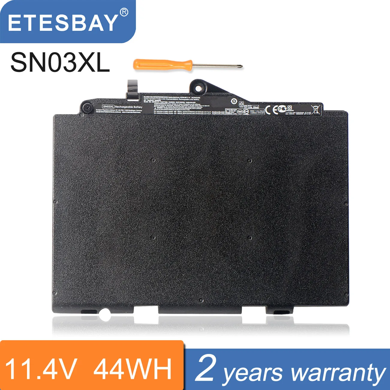 Аккумулятор для ноутбука ETESBAY SN03XL 11 4 в 44 Вт-ч 3860 мАч совместим с HP EliteBook 820/725 G3 G4 828