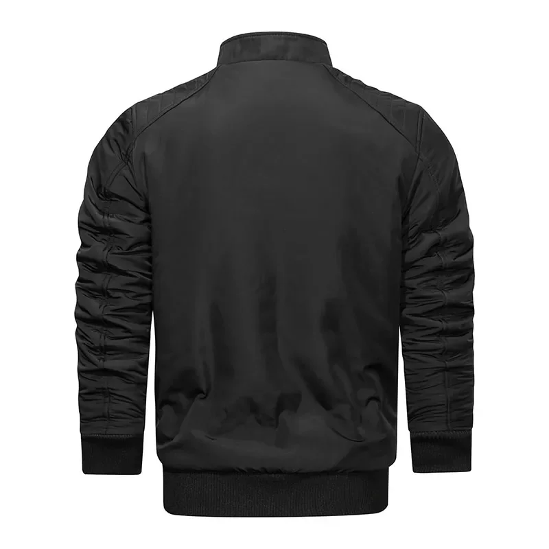 Collar Coats Outerwear Thicken Warm Cargo Military Pilot Male Windproof Parkas Mens Bomber Jackets Fashion Stand