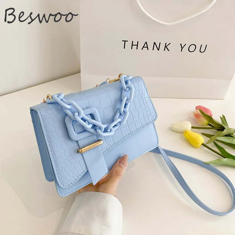 

Маленькие сумочки в Корейском стиле, новая женская сумка 2022, женская сумка на цепочке с трендовым дизайном, простые квадратные сумки через п...