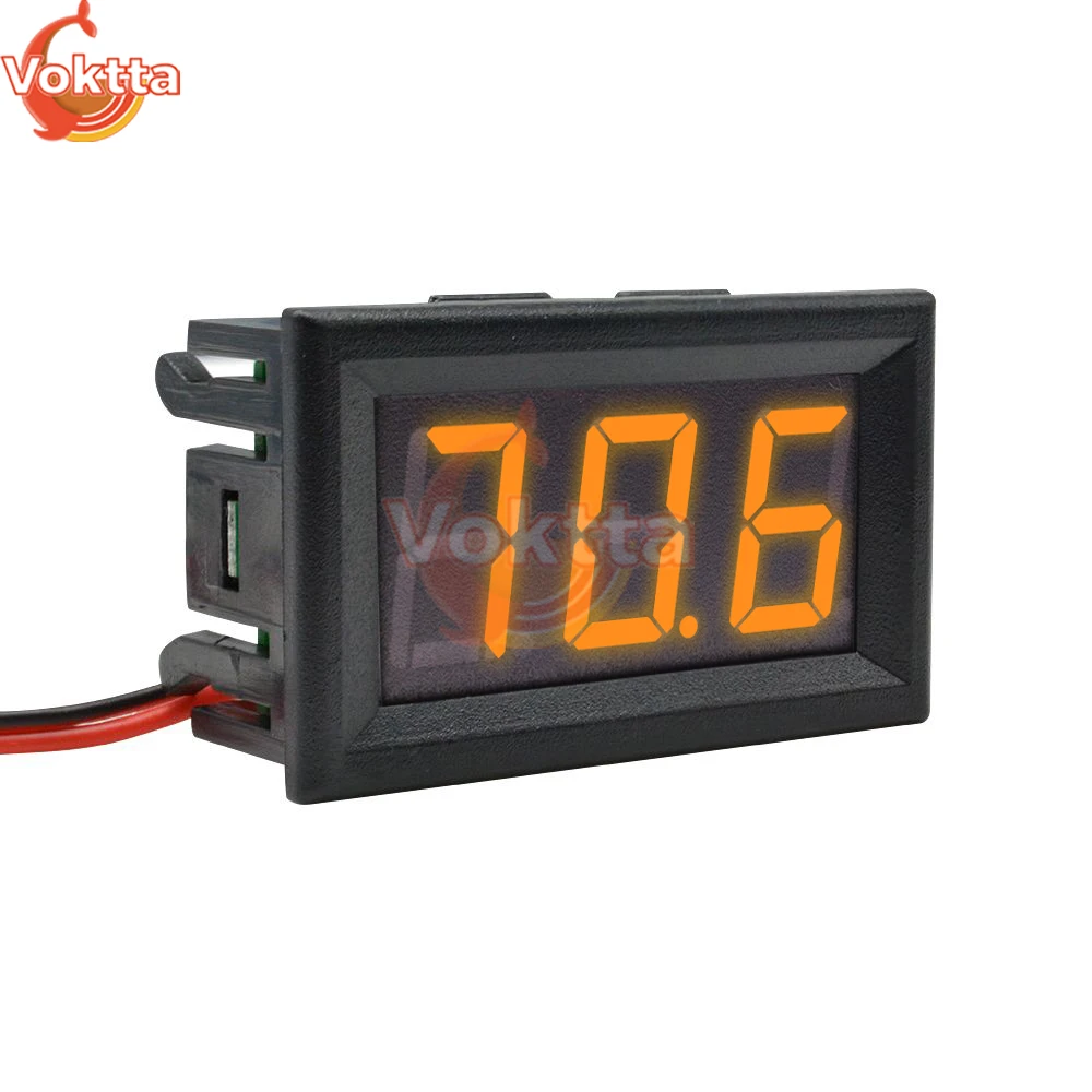 Цифровой вольтметр амперметр измеритель напряжения и силы тока 2 провода