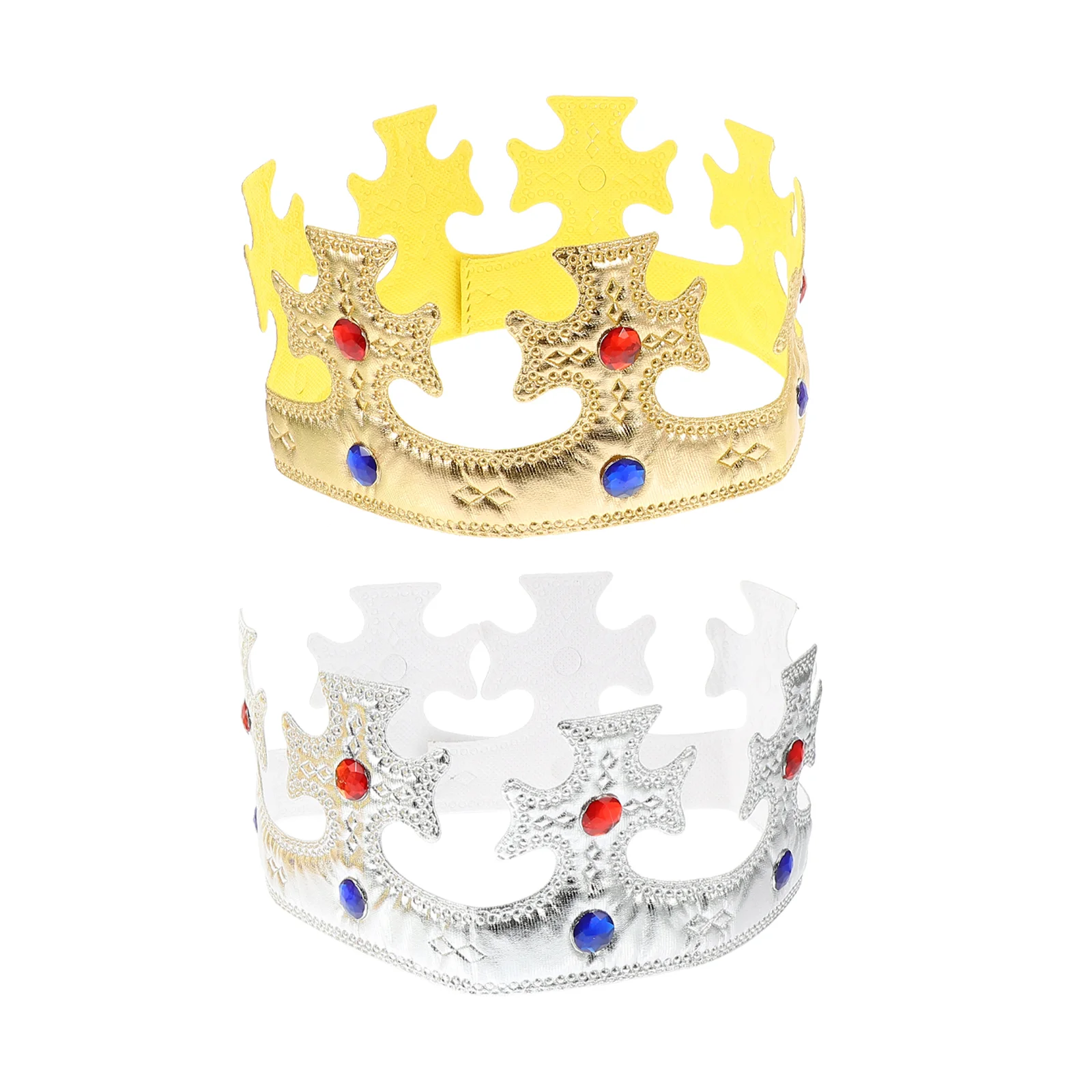 

2 Pcs Crown Costume Accessories Cosplay Role Props Kids Crowns Roleplay Headdress Toys Children Baby Hat
