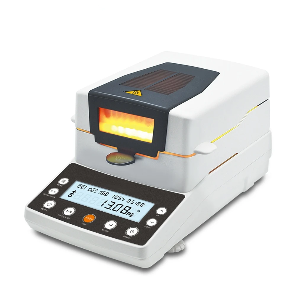 

110g 0.001g 1mg Lab Rapid Halogen Moisture Analyzer RS232 Printer