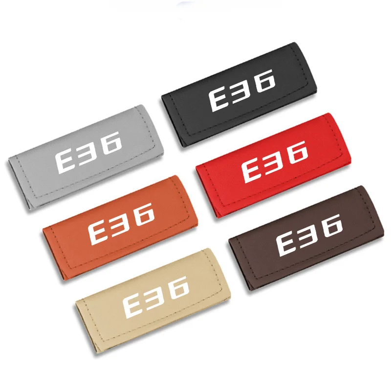 1PCS Nappa Leather Car Interior Door Handle Protective Cover Roof Universal Anti-Slip For BMW E36 Accessories