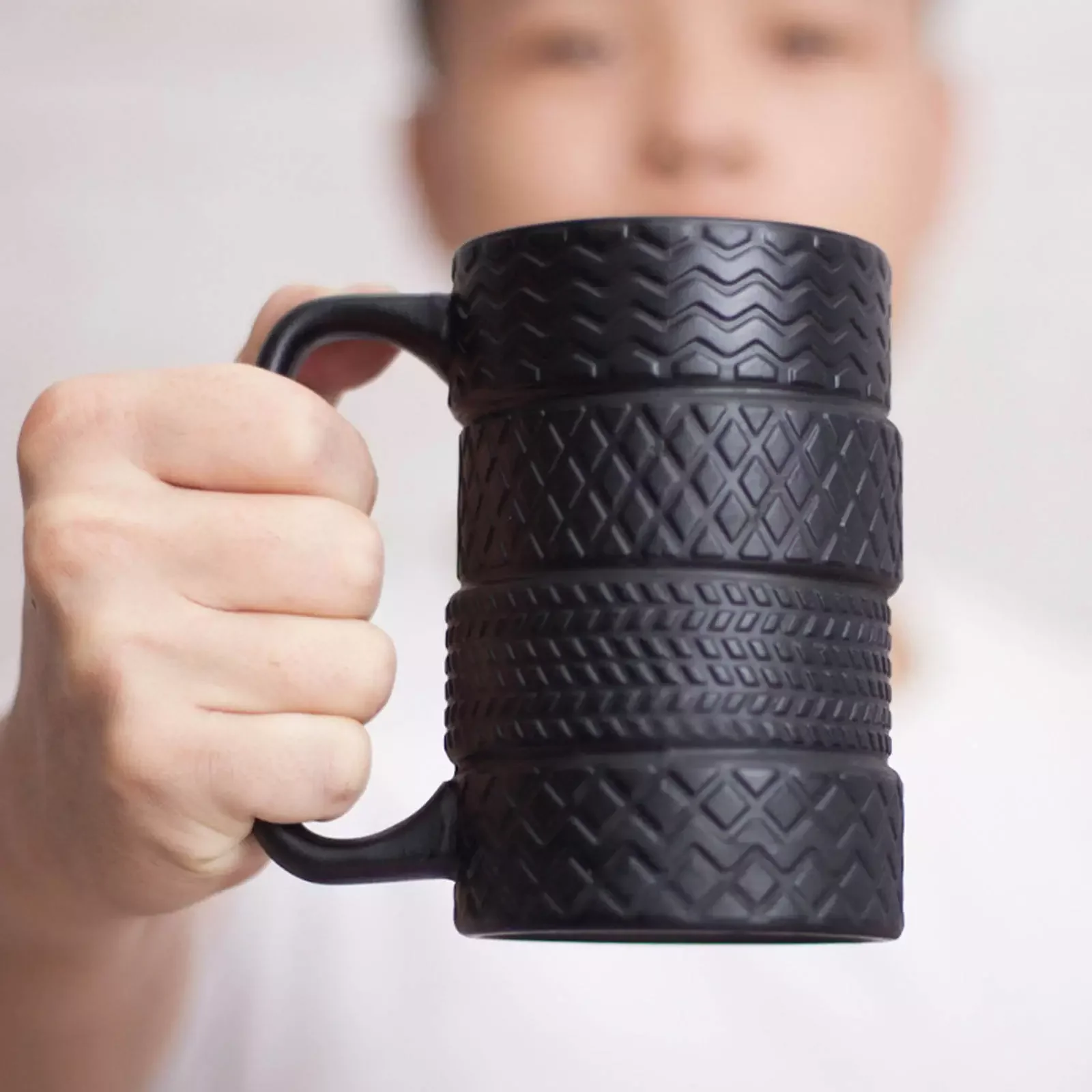 

Tyre Tire Coffee Mug Car Mug Morning Cup Juice Milk Mugs for Birthday Holiday Gifts Coffee Cups Wheel Coffee Mug Desk