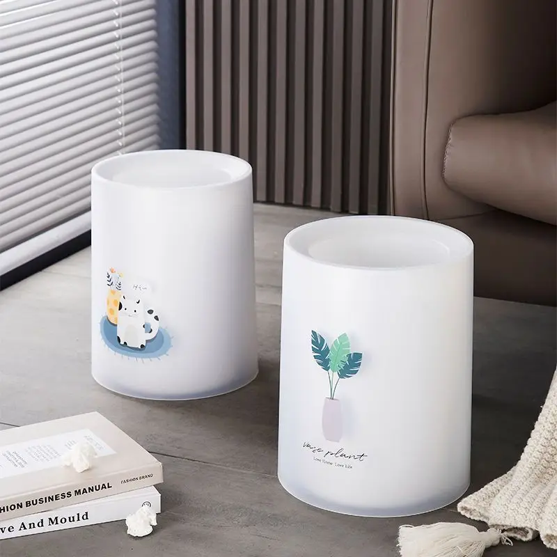 

Nordic creative trash can light luxury home living room bedroom kitchen large garbage storage bucket bathroom paper basket