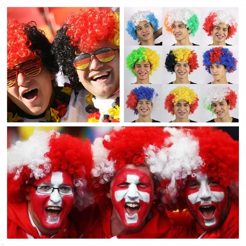 

2022 World Cup Wig hat,football Fans celebration party night club bar prop hat