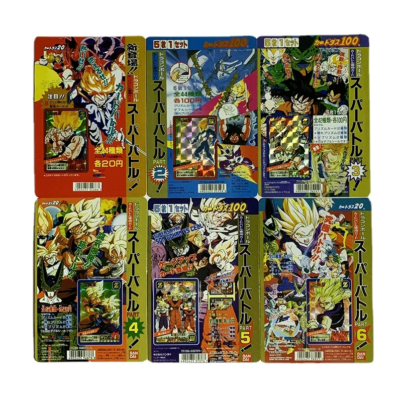 

6pcs/set Cartoon Dragon Ball Flash Card Super Saiya Son Goku Vegeta Game Collection Card Boy Hobbies Toy Christmas Birthday Gift