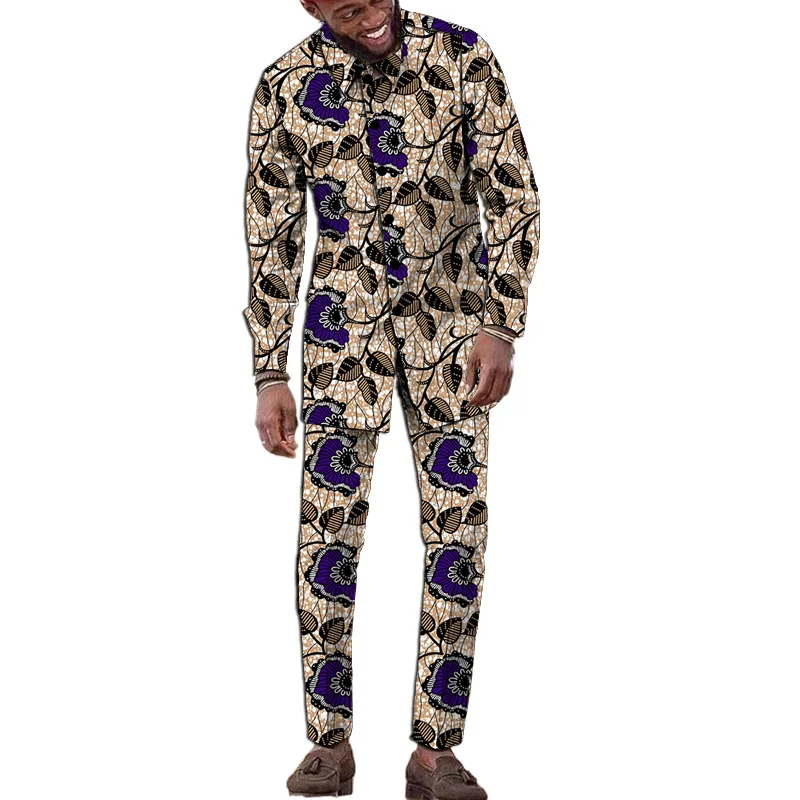 Африканский костюм для выпускного вечера рубашки и брюки индивидуальный пошив