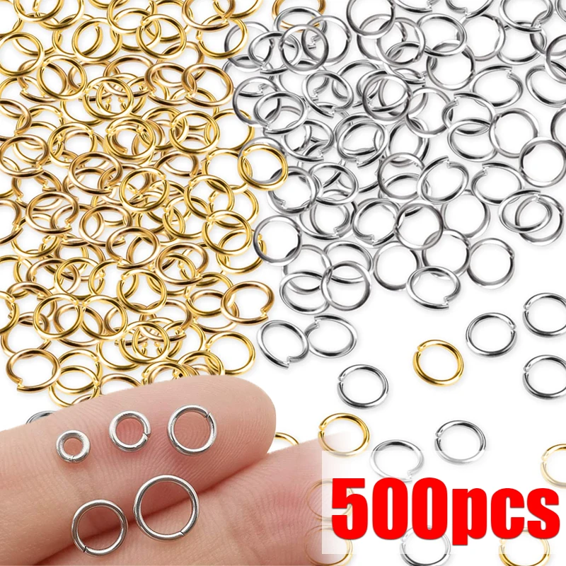 

300/500 шт., соединительные кольца из нержавеющей стали