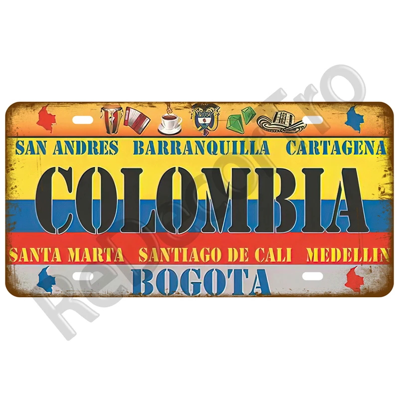 Металлический знак флаг Германии США Франции Израиля Испании жестяная тарелка