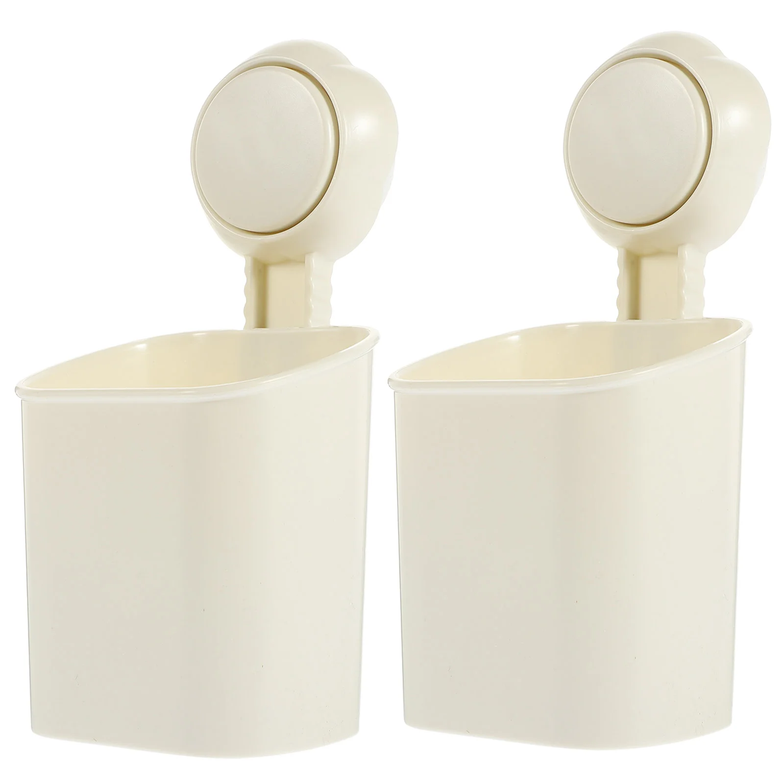 

2 Pcs Comb Holder Shower Basket Holders Bathrooms Electric Suction Cup Rack Wall Storage