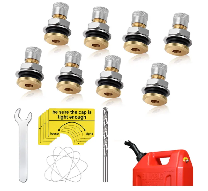

19pcs/set Gas Can Vent Caps Kit Fuel Gas Tank Vent Caps Gas Can Replacement Vent Plug with Warning Stickers gas gas gas gas gas
