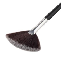1 pcs professional fan makeup brush blending highlighter contour face loose powder brush rose gold cosmetic beauty tools