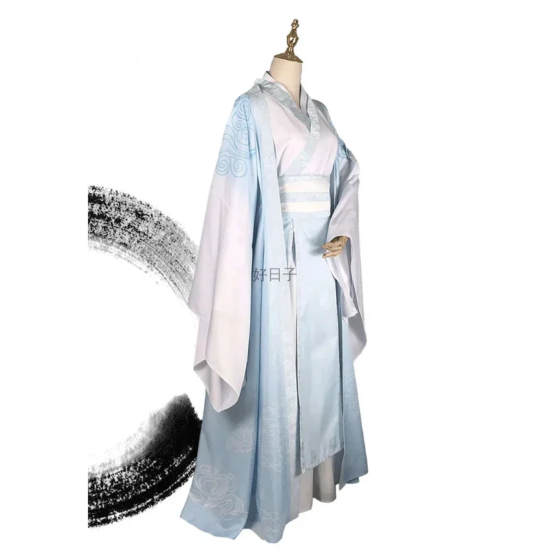 Lan Wangji Косплей Костюм Mo Dao To Shi Оригинальный Zhan Древний Парик Wei Wuxian Yiling Patriarch костюм