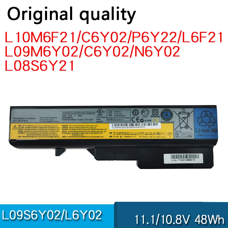Новый аккумулятор L09S6Y02 для ноутбука Lenovo IdeaPad G460A 460L G560 G570 B470 V360 V370 V470 V470A Z460 Z470A Z560 Z570