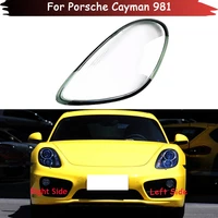 auto head lamp light case for porsche cayman 981 %e2%80%8bcar front headlight lens cover lampshade glass lampcover caps headlamp shell