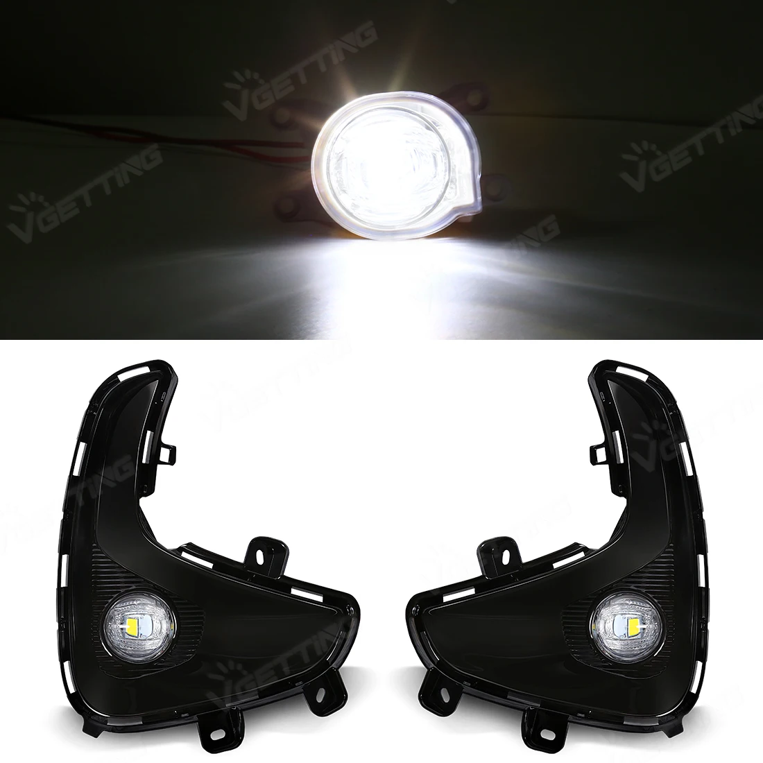 Для Toyota Yaris Vios 2020 2021 2022, автомобильный светодиодный передний бампер, противотуманная фара дальнего света, желтый, белый цвет с крышкой противотуманной фары, жгут проводов