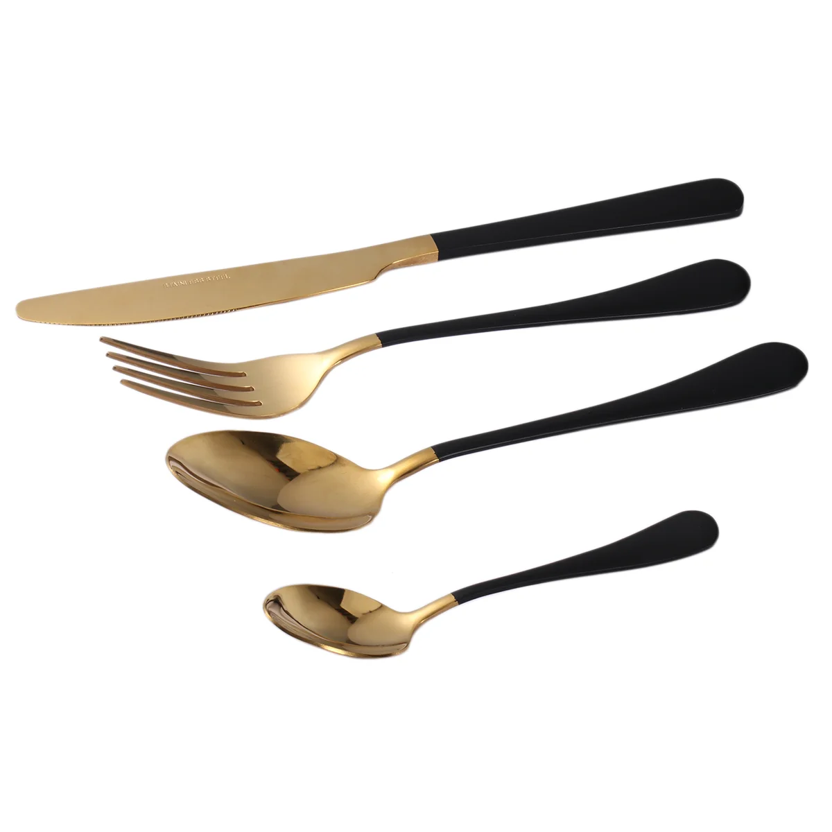 

4 Pcs/Set Utensil Set Spoon Fork Kit Dinner Forks Cutlery Set Dinner Forks Flatware Set Spoon Fork Sets