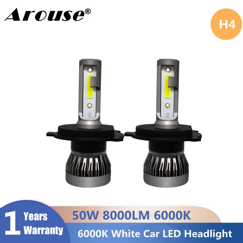 

AROUSE Car Headlight H4 Hi/Lo Beam LED H7 H1 H8 H9 H11 9005 9006 50W 10000LM 6000K Auto Headlamp Fog Light Bulbs M1