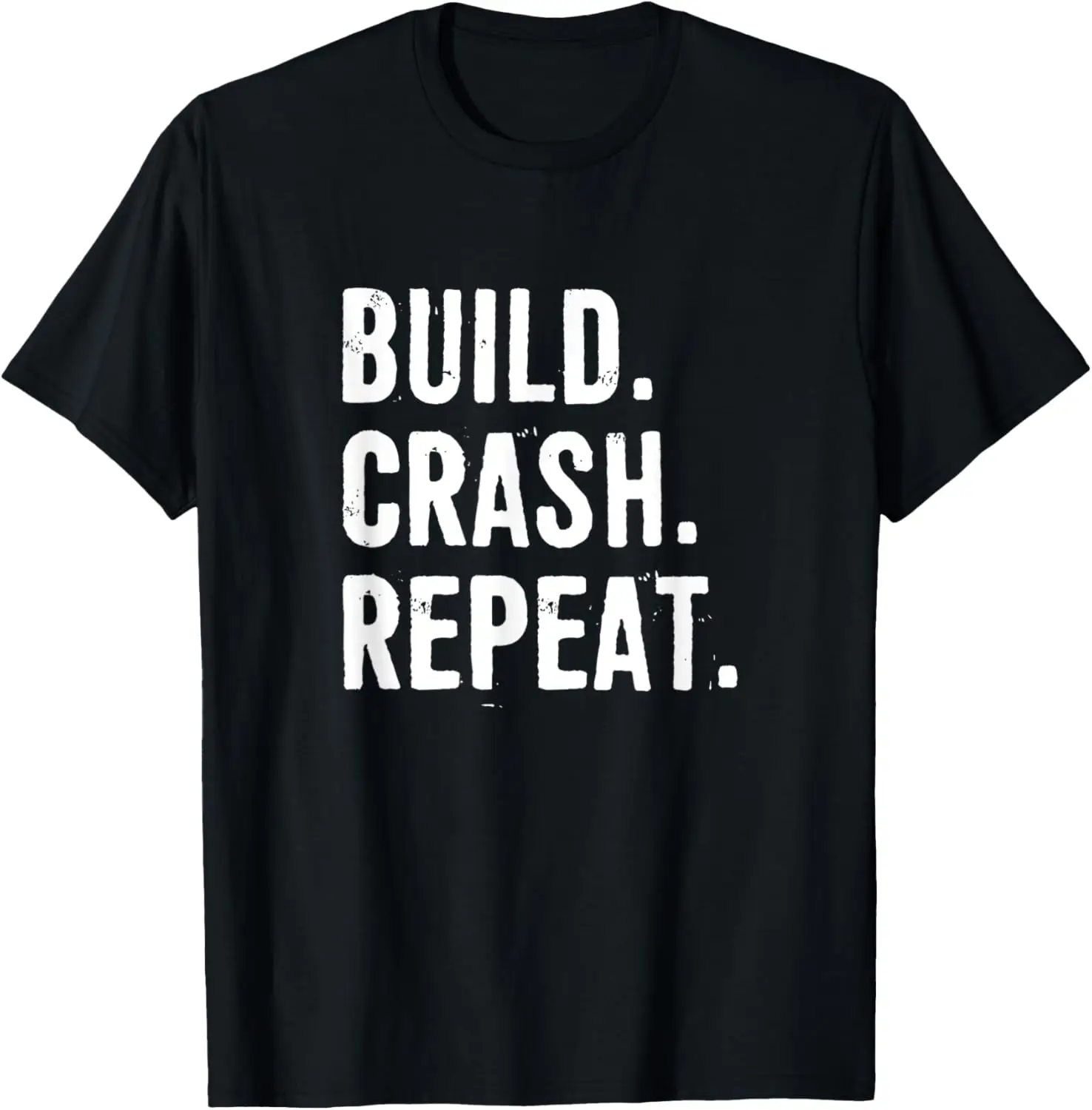 Футболка Drone Build Crash Repeat с гоночным квадрокоптером