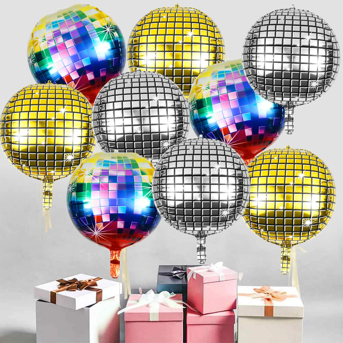 

9 шт., многоразовые шары из алюминиевой фольги, 22 дюйма