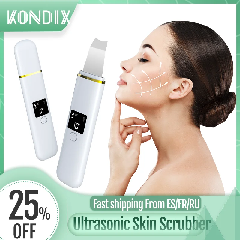Ultrasonic Skin Scrubber Deep Face Cleaning Machine Peeling Shovel Facial Pore Cleaner Lift New |