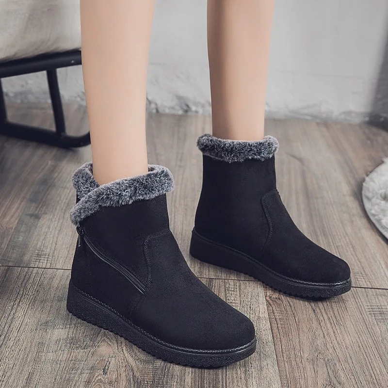 

Женские ботильоны, новые модные водонепроницаемые зимние теплые ботинки на танкетке, женская обувь для снега, ботинки botas de mujer