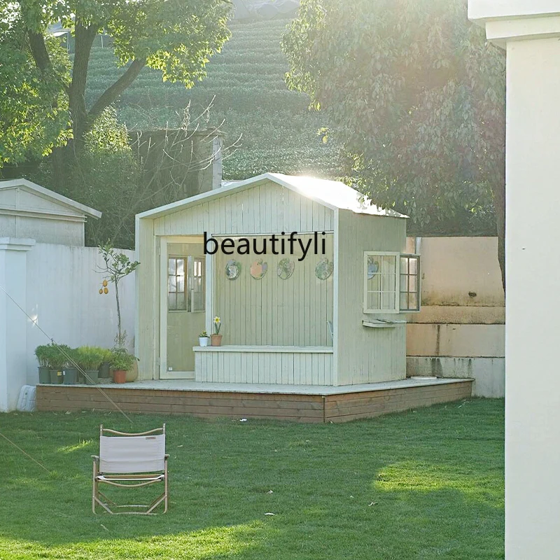 Консервантная древесина вилла двор шале уличная сборка садовая теплица павильон