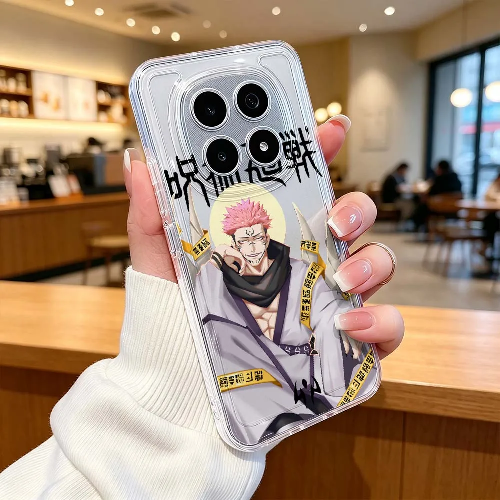 Фото Аниме «Джудзюцу Кайсен» для Xiaomi POCO X7 X6 X5 F7 F6 F5 F4 M8 M6 C85 C71 Pro Защитный прозрачный чехол для телефона №3