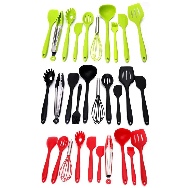 

10Pcs Heat Resitant Non-stick Silicone Kitchen Utensils Set Cooking Bake Tool
