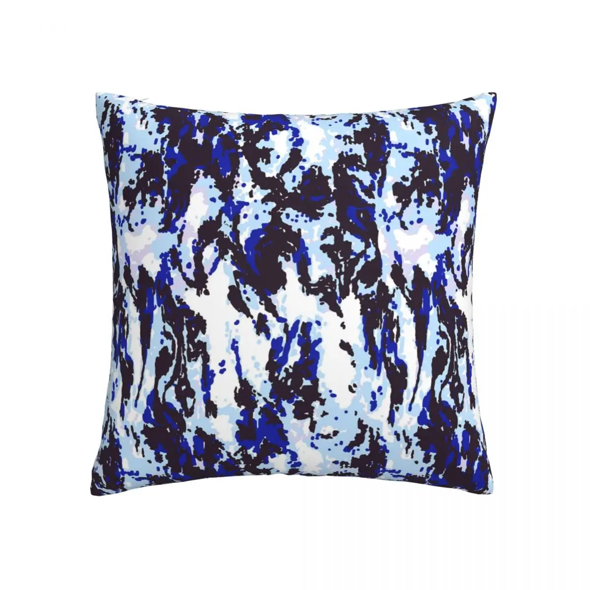 

Tie Dye Pattern Pillow Case Blue Camouflage Colored Polyester Pillowcase Cushion Zipper Summer Cover