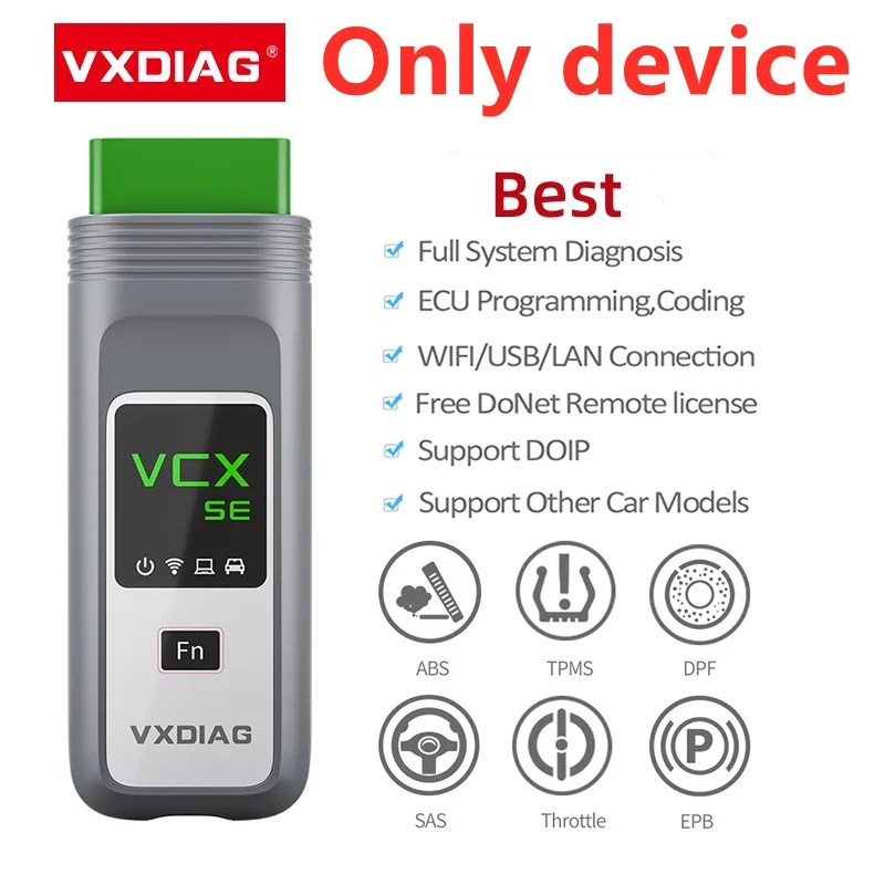 Диагностический сканер VXDIAG VCX SE, VXDIAG VCX SE 6154, Doip, VNCI 6154, OBD2, VAS 6154A, кодирование ЭБУ, J2534, программируемый сервис, лучшее качество