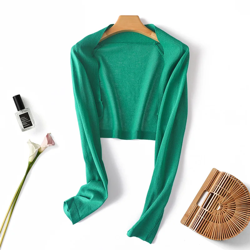 Горячая Распродажа лета 2022 кардиган женский свитер с длинным рукавом короткое