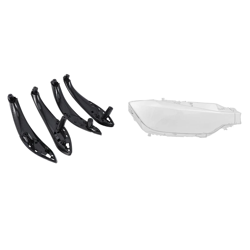 

1 шт. налобный фонарь для автомобильного стекла Крышка для объектива Левая и 4 шт. Внутренняя дверь из углеродного волокна цветная Натяжная р...