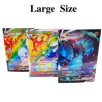 big pokemon cards 57inch oversized holographic shiny vstar arceus pikachu charizard tag team battle game rare card toy