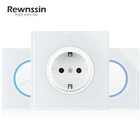 Настенная фоторозетка Rewnssin EUFR, круглые светодиодные переключатели, Переключатель А, 2USB-разъема для зарядки, USB-разъем для передачи данных HDMI, розетки для сетевого порта