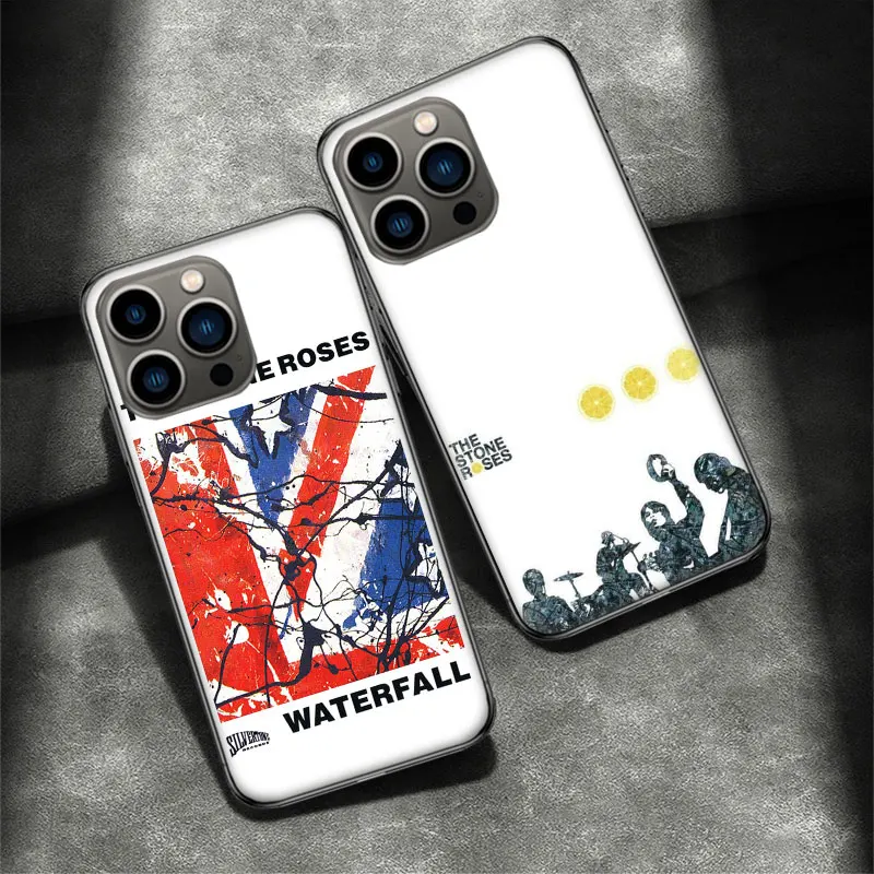 Чехол для телефона Stone-R-Roses Apple Iphone 16 15 Plus Soft 13 12 Mini Cover 11 14 Pro Max Capa 8 7 SE Shell Coque Silicone TP