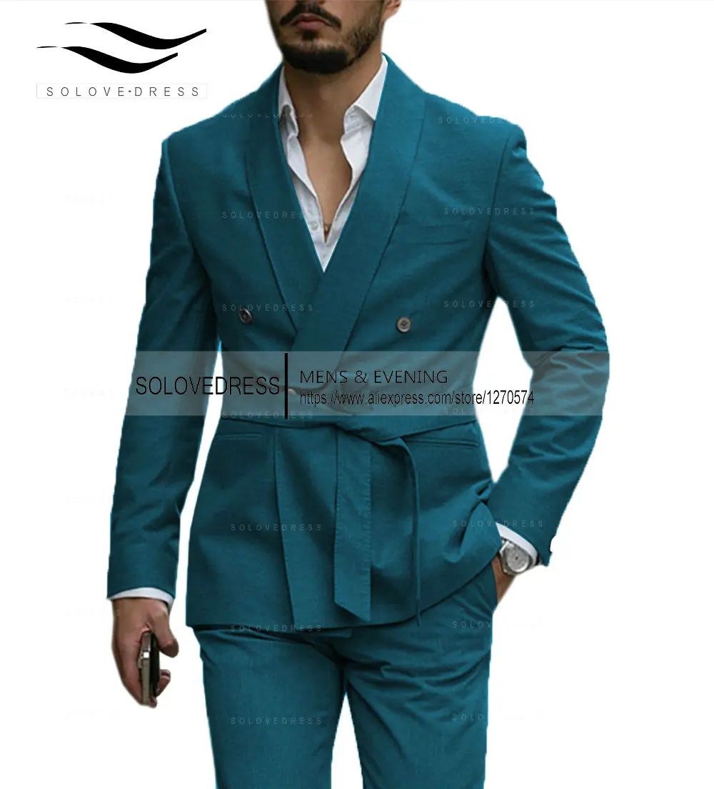 2022 New Mens Blazer luxery designerstyle Western Tailored Suit Lapel Belt Tuxedo Gentleman Texture Solid Color Unique Design Ca