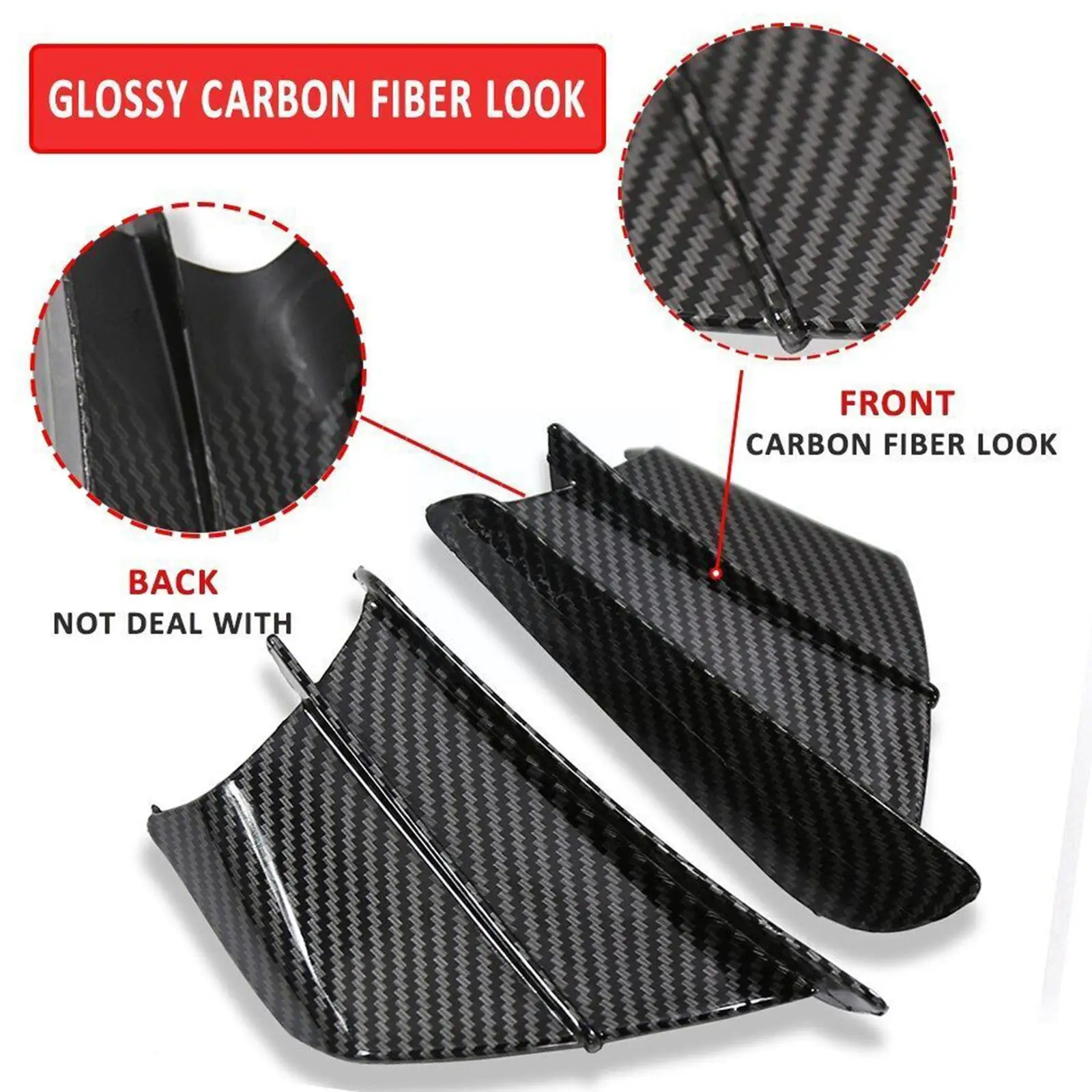 1Пара Универсальных мотоциклетных аэродинамических спойлеров Winglet для мотоцикла Scooter L5F7 on.