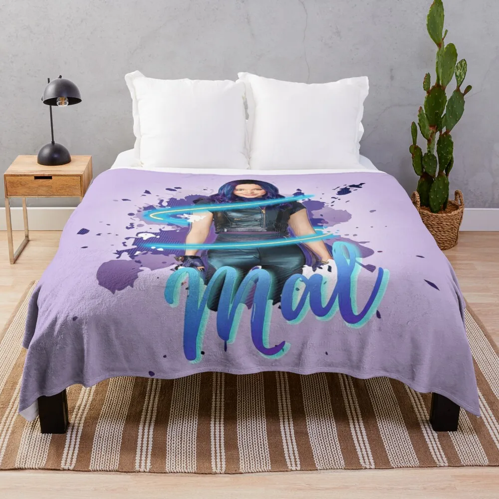 

Mal - Descendants 3 Throw Blanket Plush Blankets Flannels Blankets For Sofas