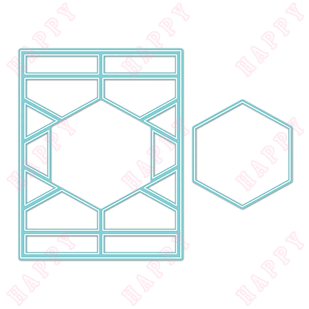 

2022 Arrival New Hexagons A2 Coverplate Metal Cut Dies Scrapbook Diary Diy Decoration Paper Craft Embossing Greeting Card Molds