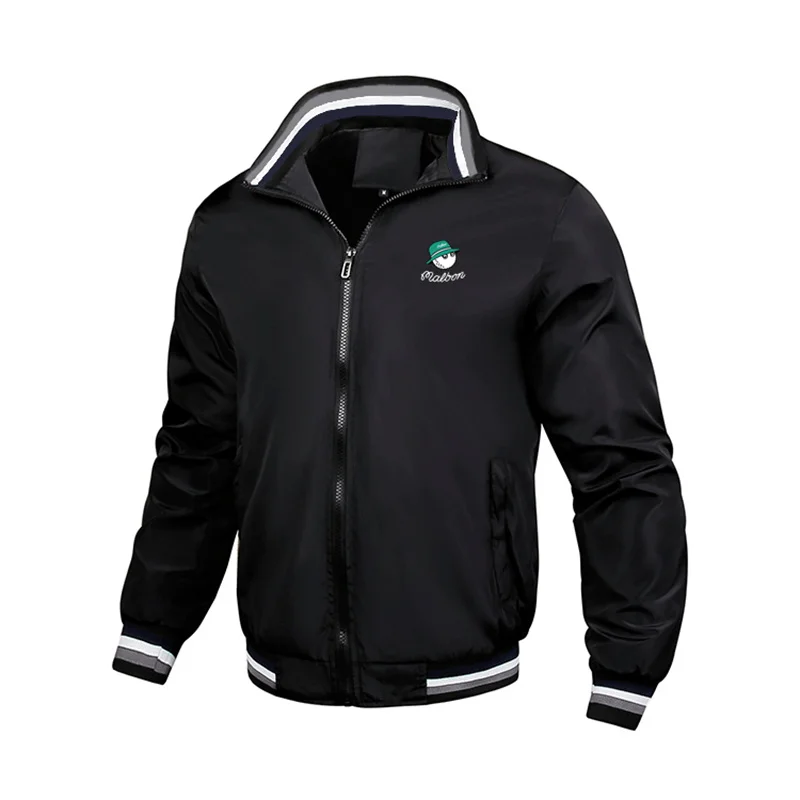 malbon golfe jaqueta masculina zip jaqueta casual rua hip hop magro bombardeiro jaqueta roupas masculinas mais tamanho M-4XL